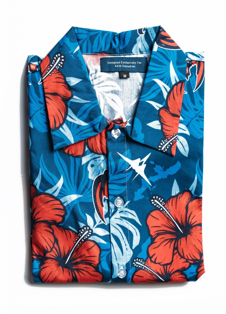 Photo of custom print Hawaiian shirt for 44th Squadron