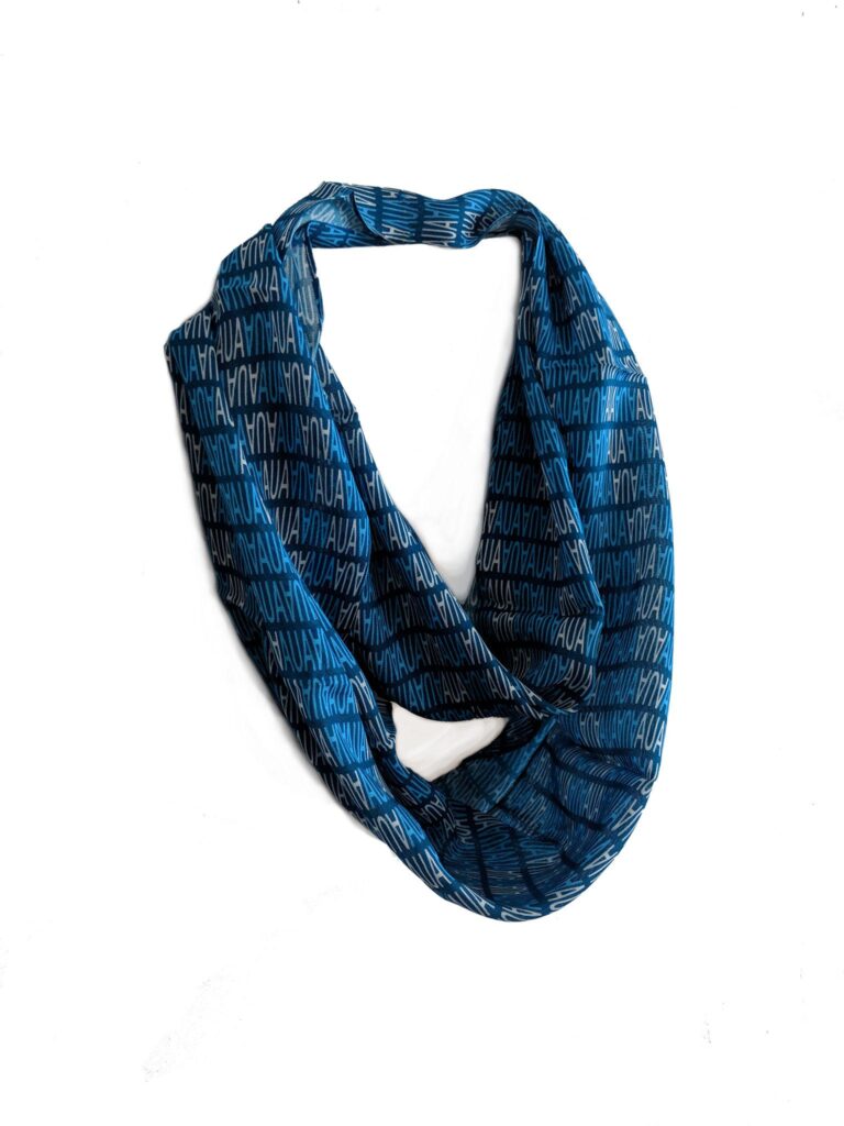 Photo of AUA custom printed modal infinity scarf