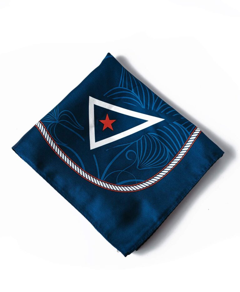 Photo of Northport Yacht Club custom printed square silk scarf