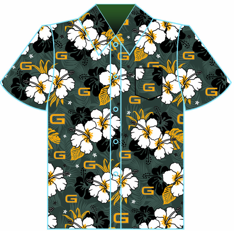 Granada High School custom print hawaiian shirt mockup