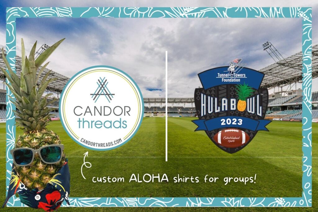 Candor Threads provided the official shirts for the Hula Bowl!