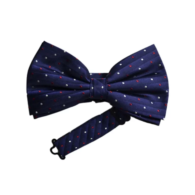 Blue polka dot custom bow tie