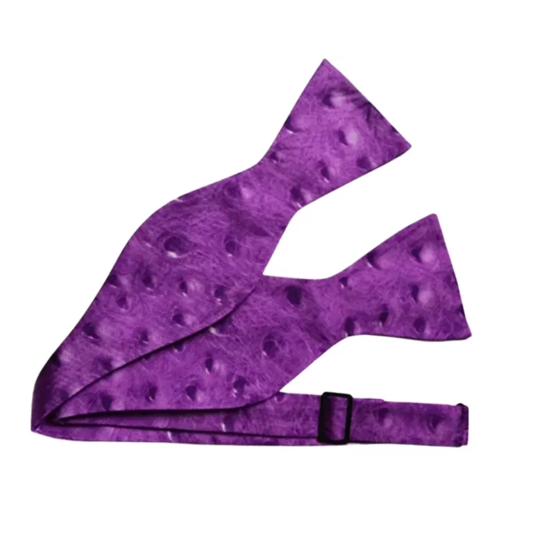 Purple print custom bow tie