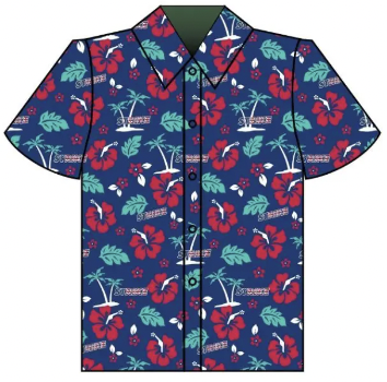 Northrup Grumman custom Hawaiian shirt mockup