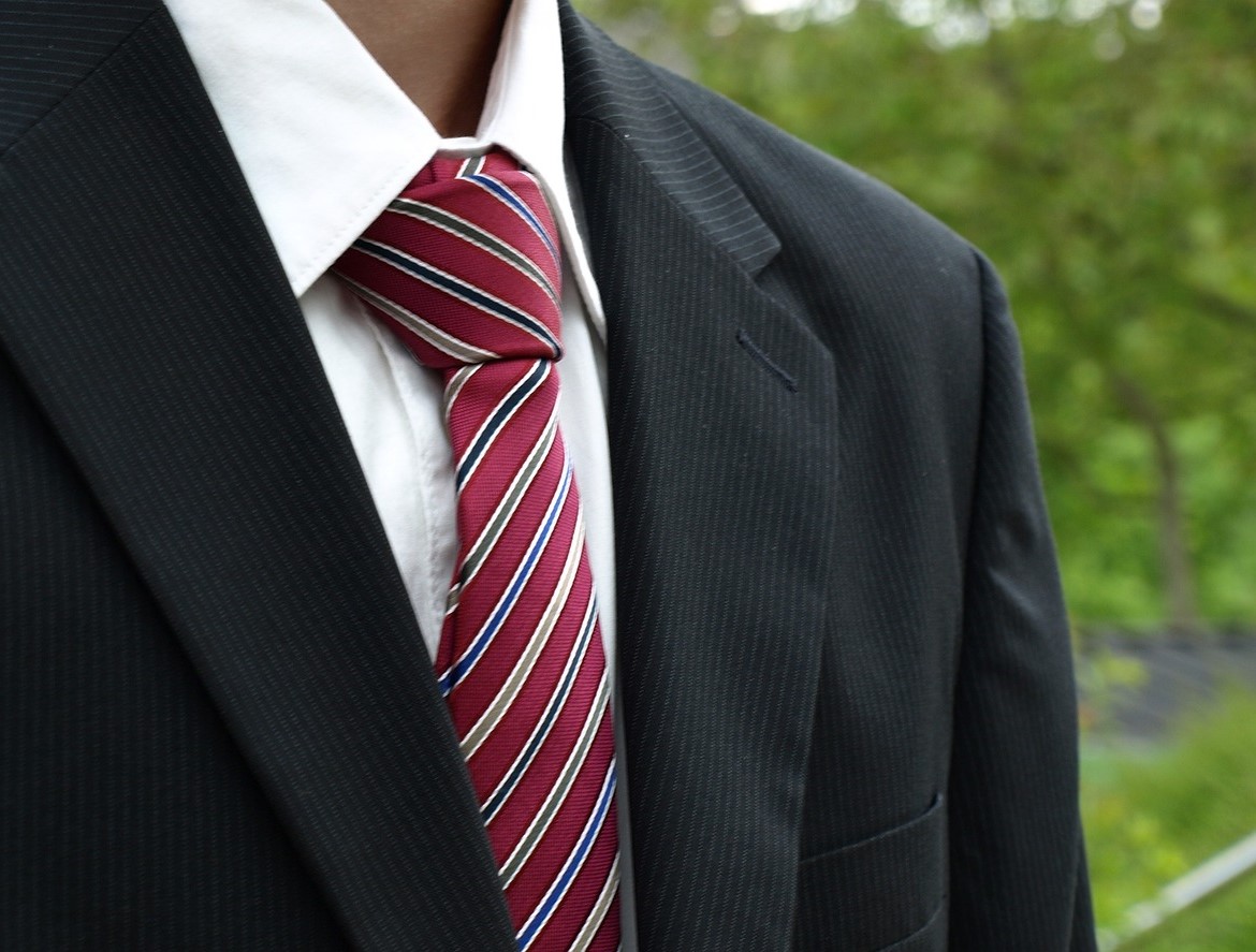 Close up of man in suit and tie