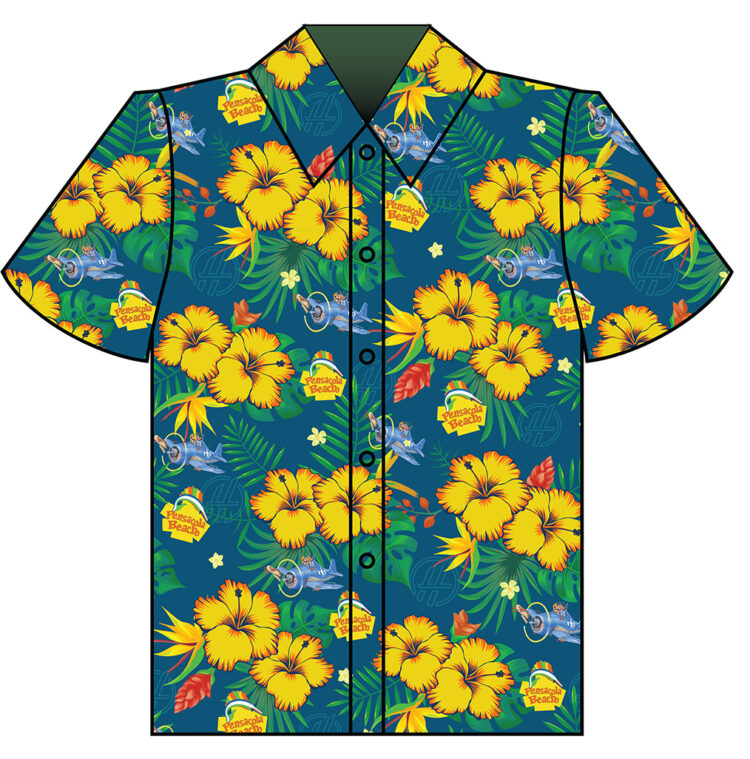 Pensacola Beach Air Show 2025 Custom Hawaiian Shirt by Hellcat Productions