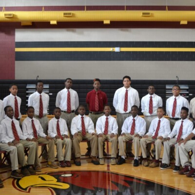 "I have been a customer for sometime now and have always been pleased with your service and product." - Reginald Winston Williams Middle School students wearing their custom ties