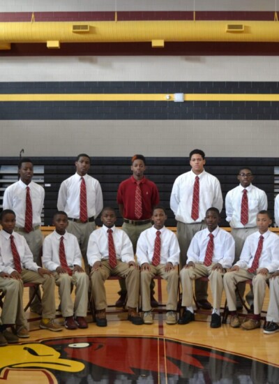 "I have been a customer for sometime now and have always been pleased with your service and product." - Reginald Winston Williams Middle School students wearing their custom ties